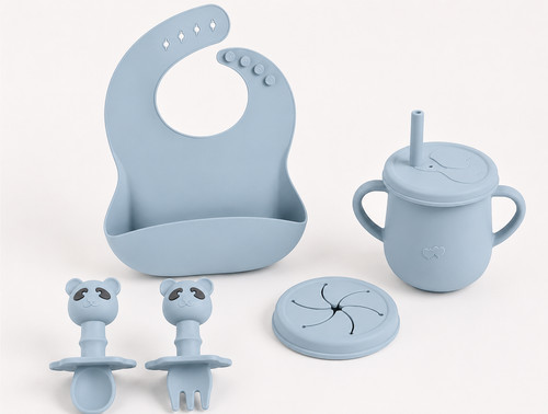 5pc silicone baby feeding - silicone,