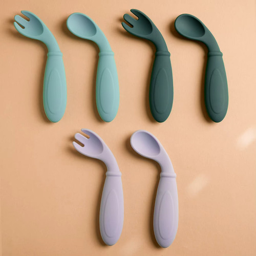 Toddler cutlery set silicone - toddler,