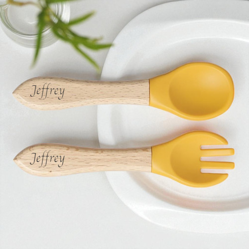 Personalised baby cutlery set - personalised,