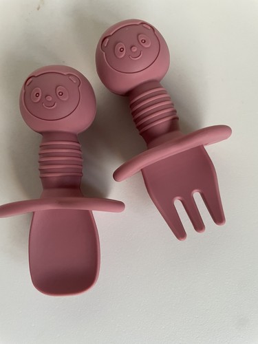 Baby silicone spoon fork - spoon, &