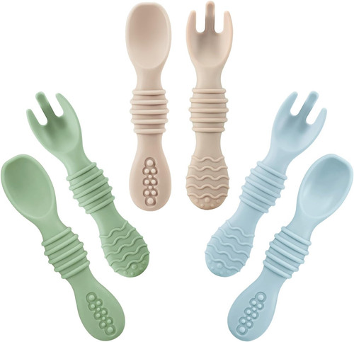 Pack silicone baby spoons - pack, &