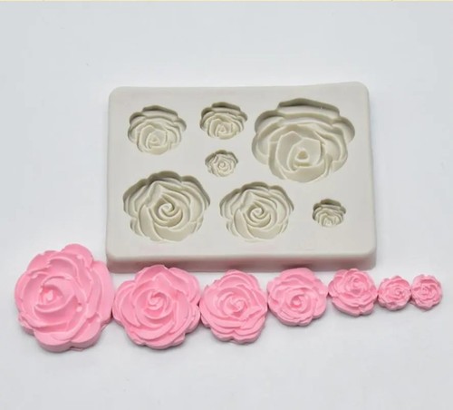 Rose sugarcraft silicone - 7,