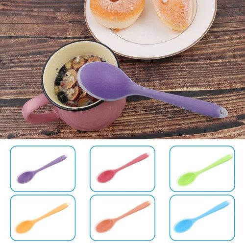 Silicone dinner dessert spoon - silicone,