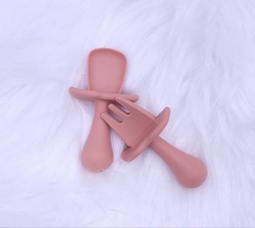 Mini baby silicone - silicone, fork