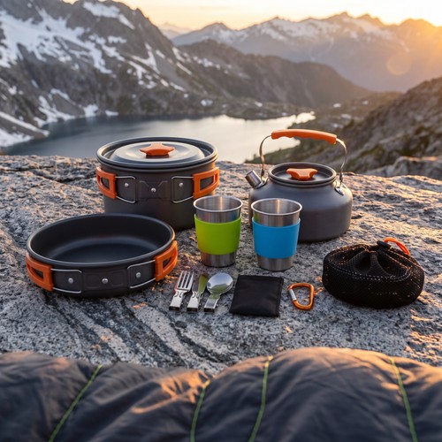 Camping cookare set - camping,