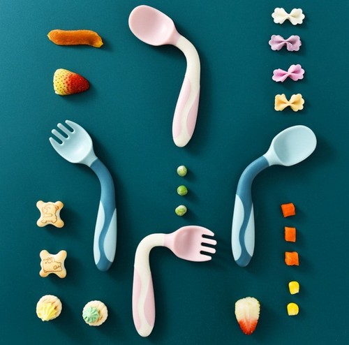 Bendable silicone cutlery set - bendable,