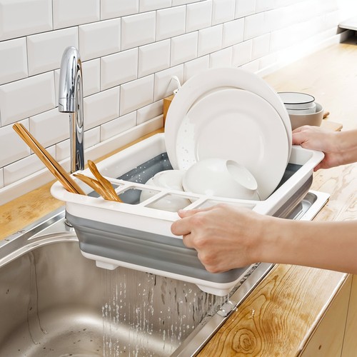 Collapsible silicone colander - collapsible,