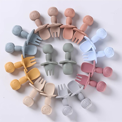 2pcs silicone spoon fork - spoon,