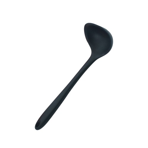Black silicone soup - silicone, spoon